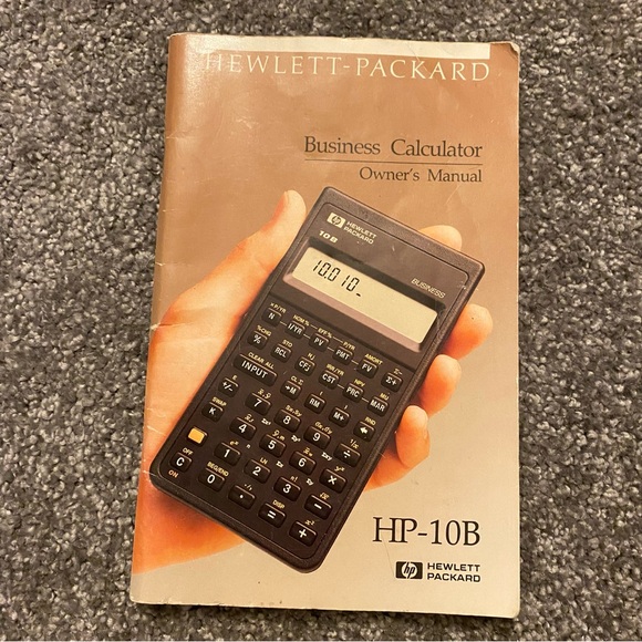 Hewlett-Packard Business Calculator HP-10B With Manual Classic School Vintage - Picture 4 of 6